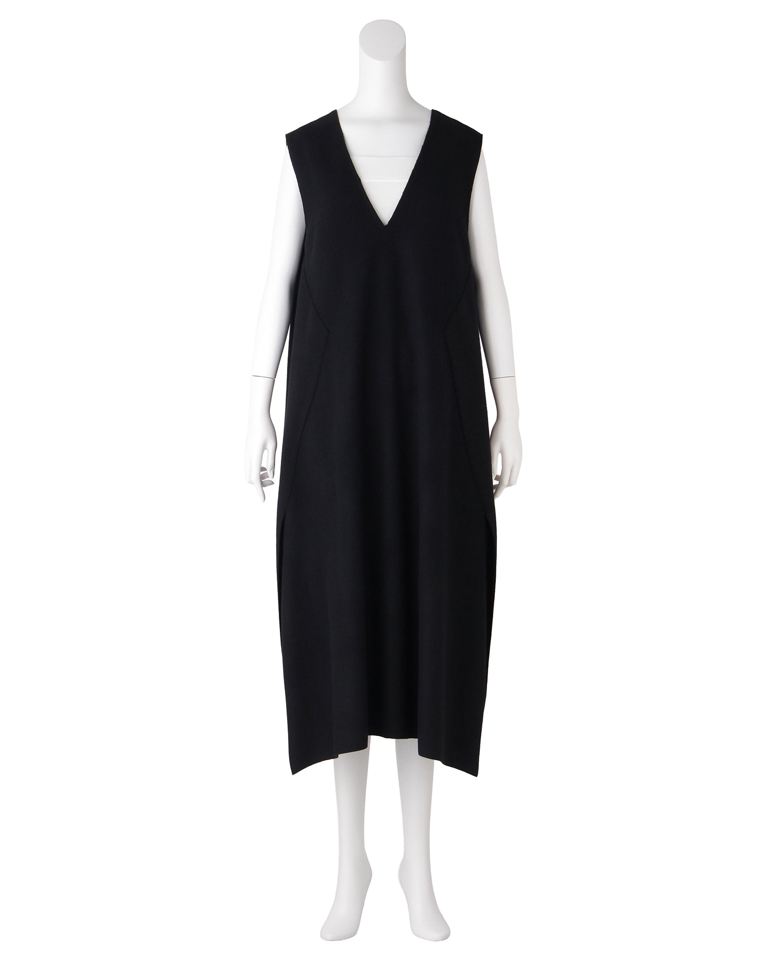 ウールVネックワンピース