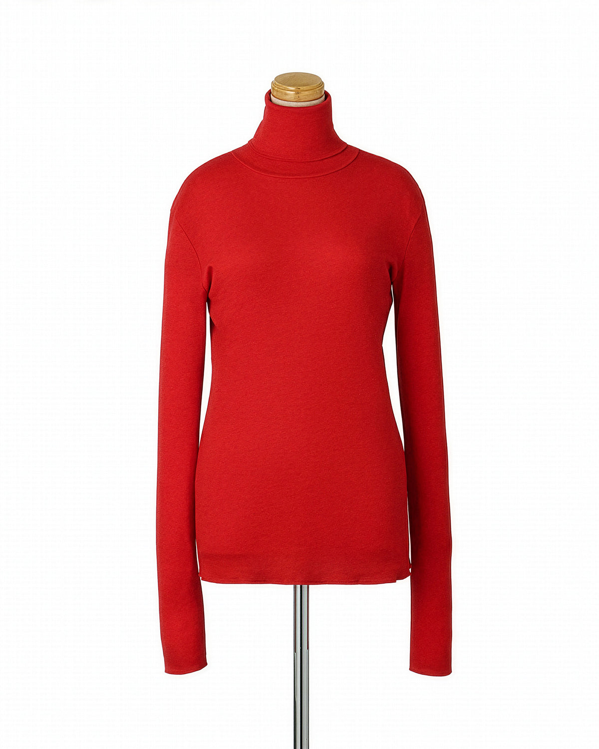 [New Color] Turtleneck Cut-and-Sew <red></red>
