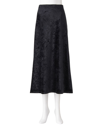 ベロアスカート＜ブラック＞