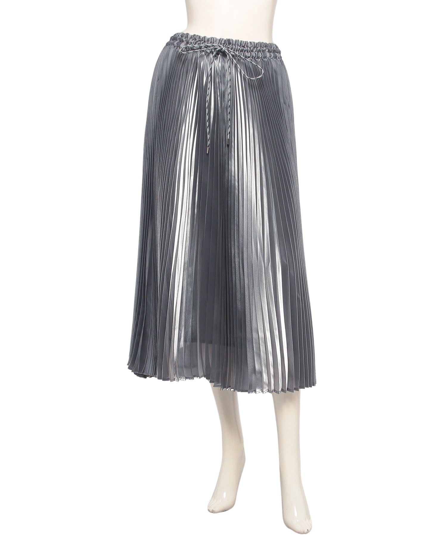 [Sales for limited quantity] Bright chambray pleated skirt