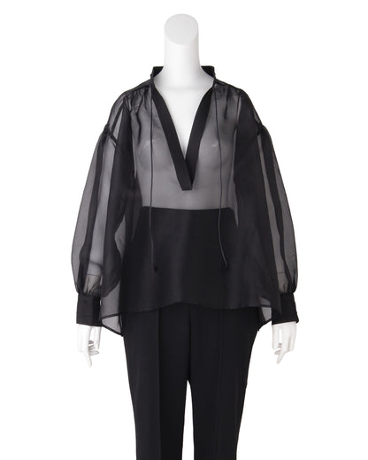 シルクボリュームブラウス