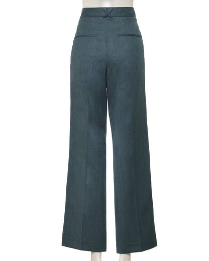 Semi-wide tuck pants (gray)