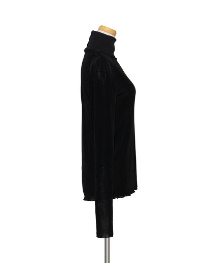 ベロア調タートルプルオーバー