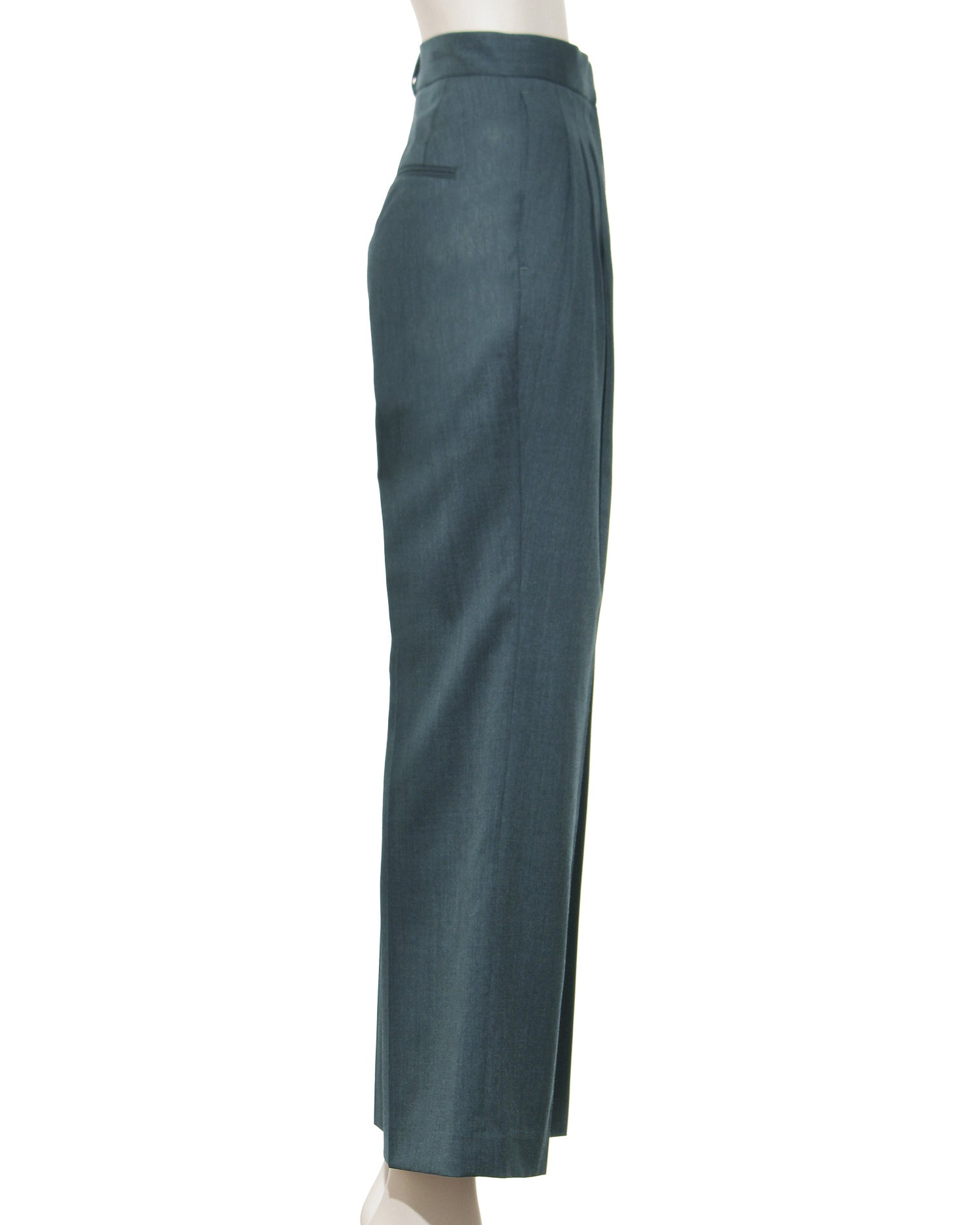 Semi-wide tuck pants (gray)