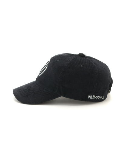 [Online exclusive] NUMBER.b logo embroidered cap (corduroy) &amp;lt;Black&amp;gt;