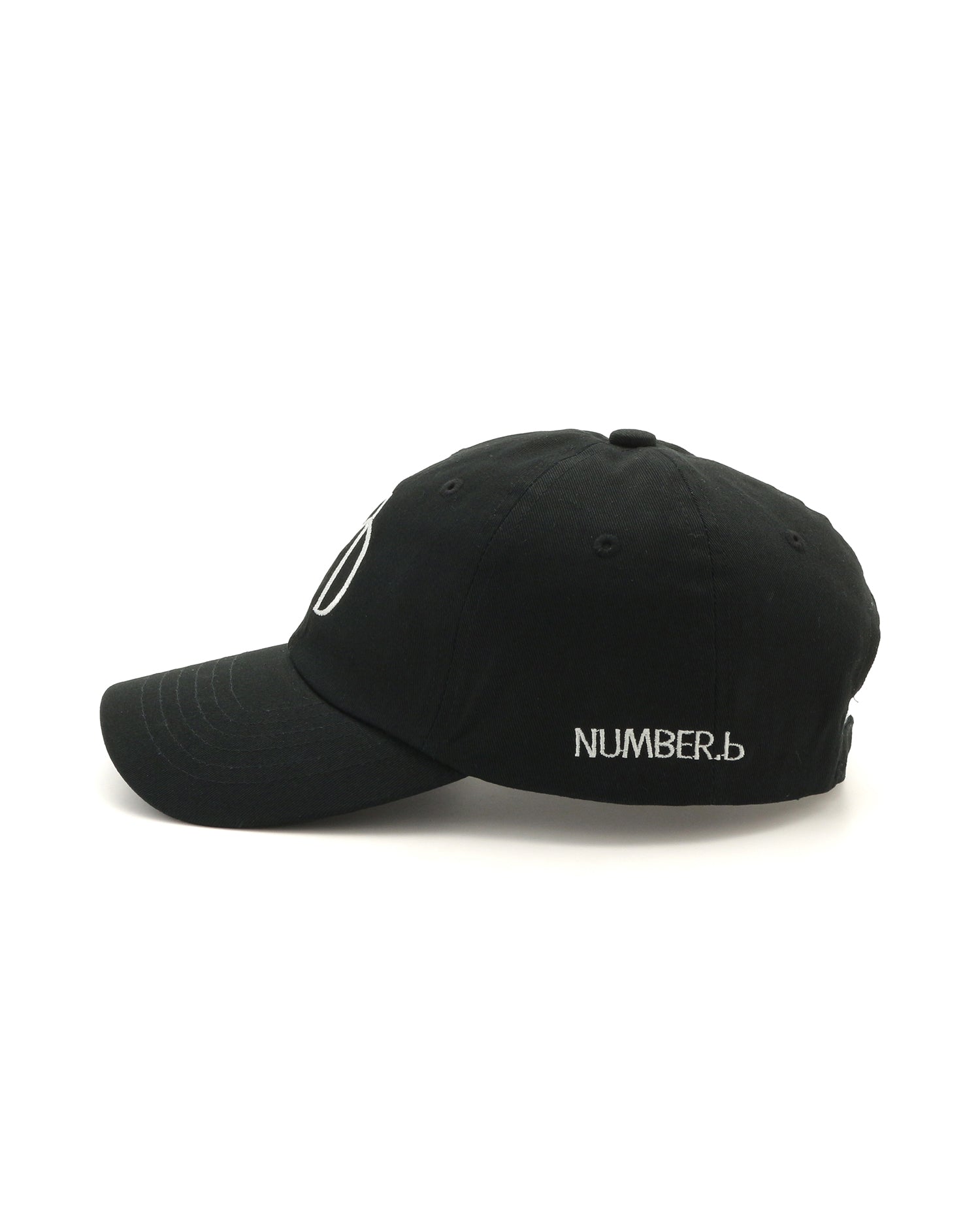 NUMBER.b logo embroidered cap (canvas) &amp;lt;black&amp;gt;