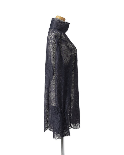 【受注販売】HER. for AMARC リバーレースブラウス＜ネイビー＞