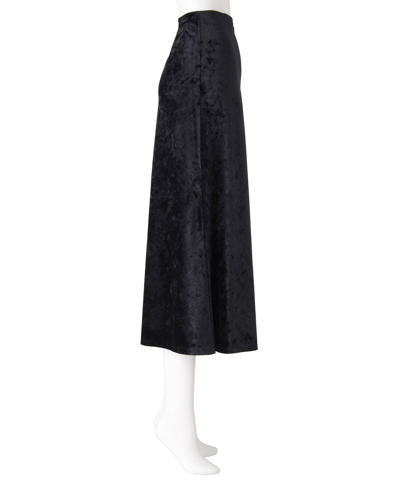 ベロアスカート＜ブラック＞