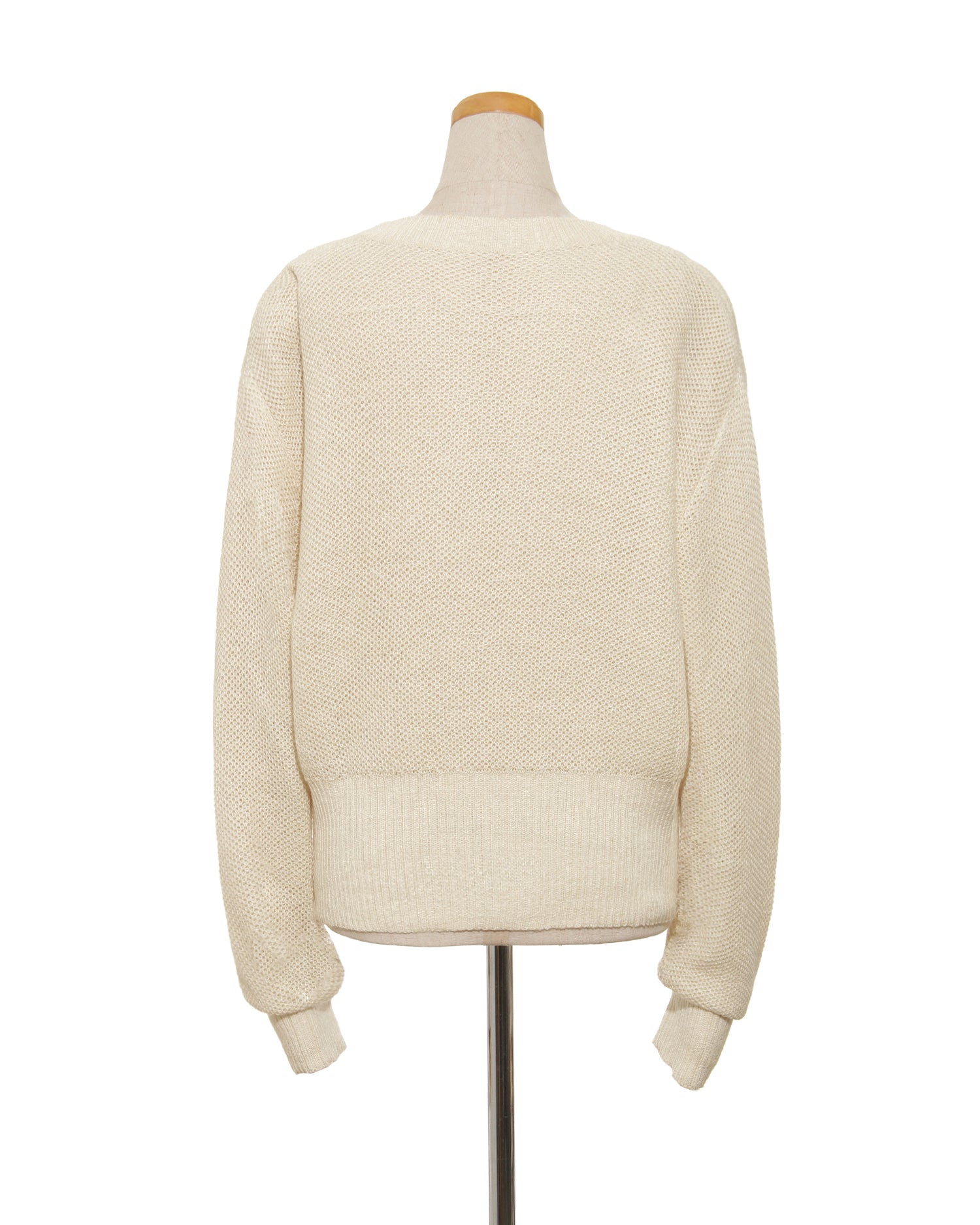 ＜TOQUE＞アルパカシルクハニカムメッシュニット＜オフホワイト＞