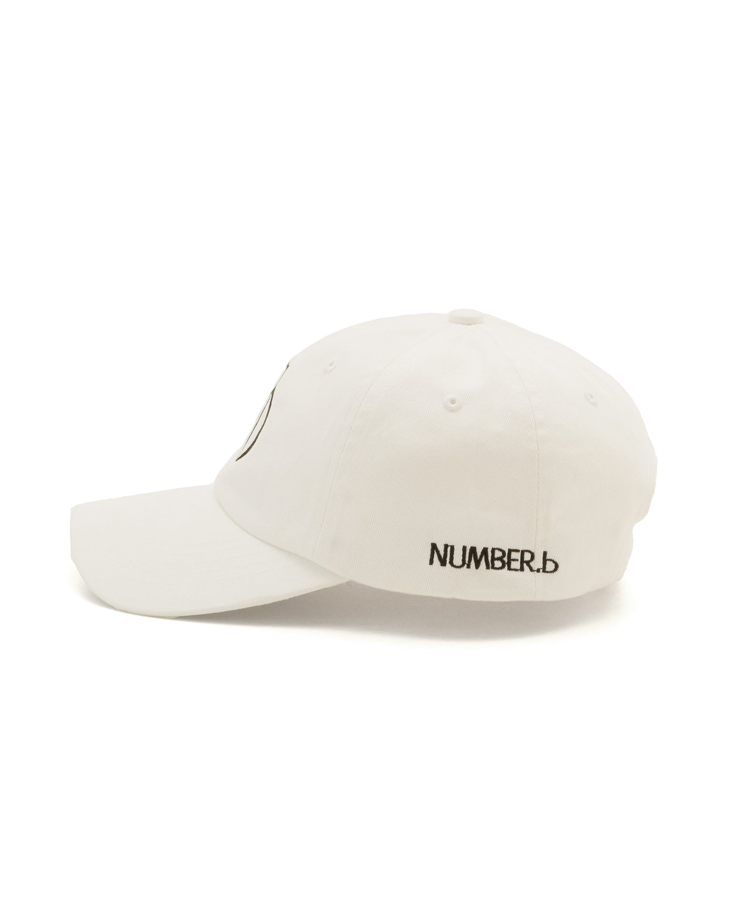 NUMBER.b logo embroidered cap (canvas) &amp;lt;white&amp;gt;