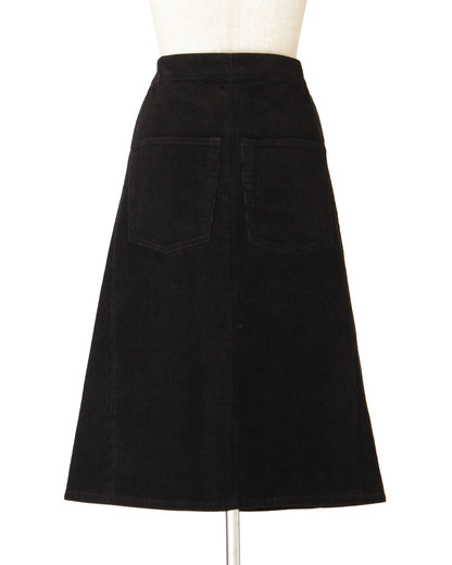 コーデュロイスカート＜ブラック＞