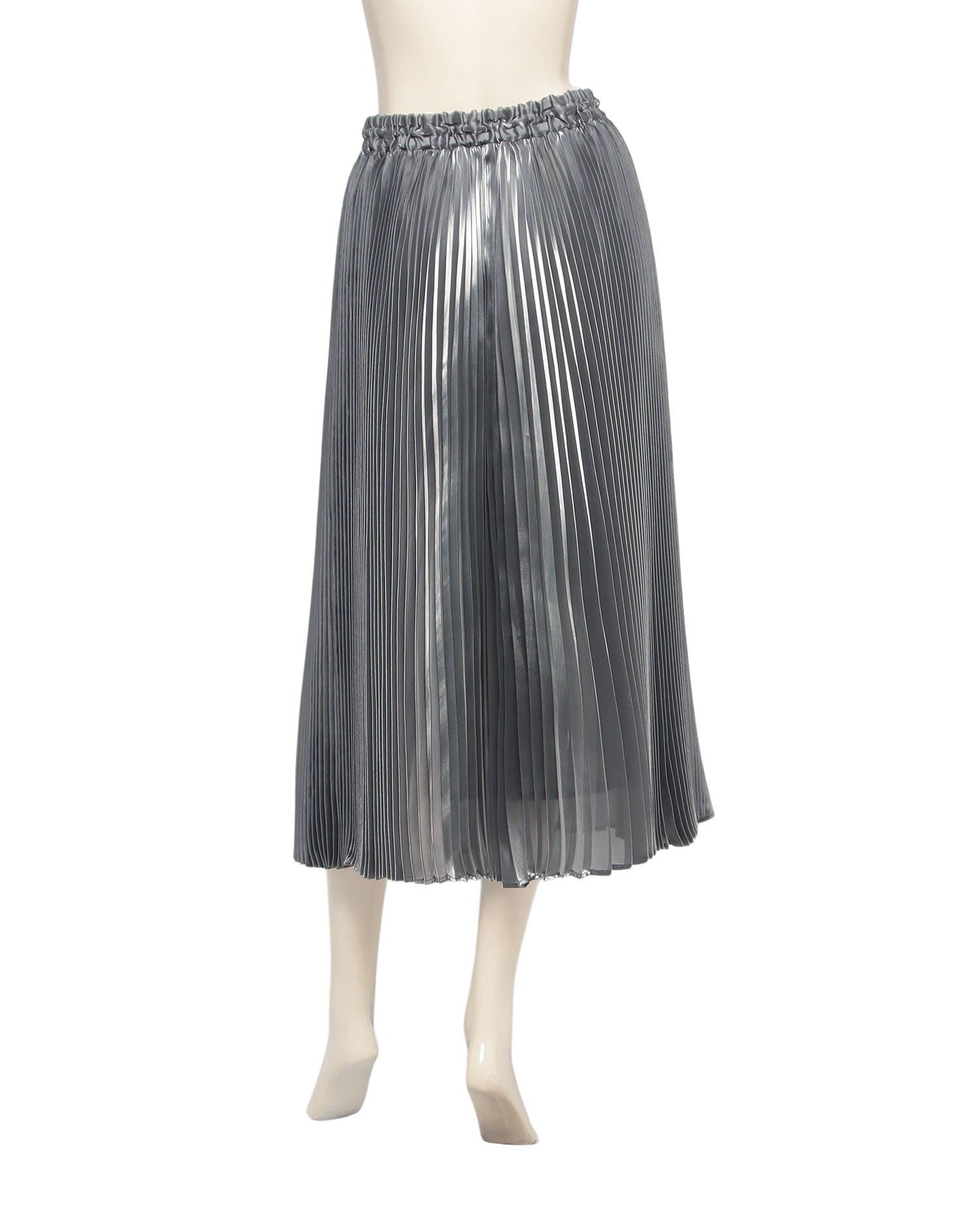 [Sales for limited quantity] Bright chambray pleated skirt