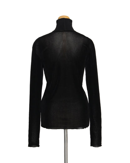 ベロア調タートルプルオーバー