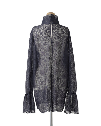 【受注販売】HER. for AMARC リバーレースブラウス＜ネイビー＞