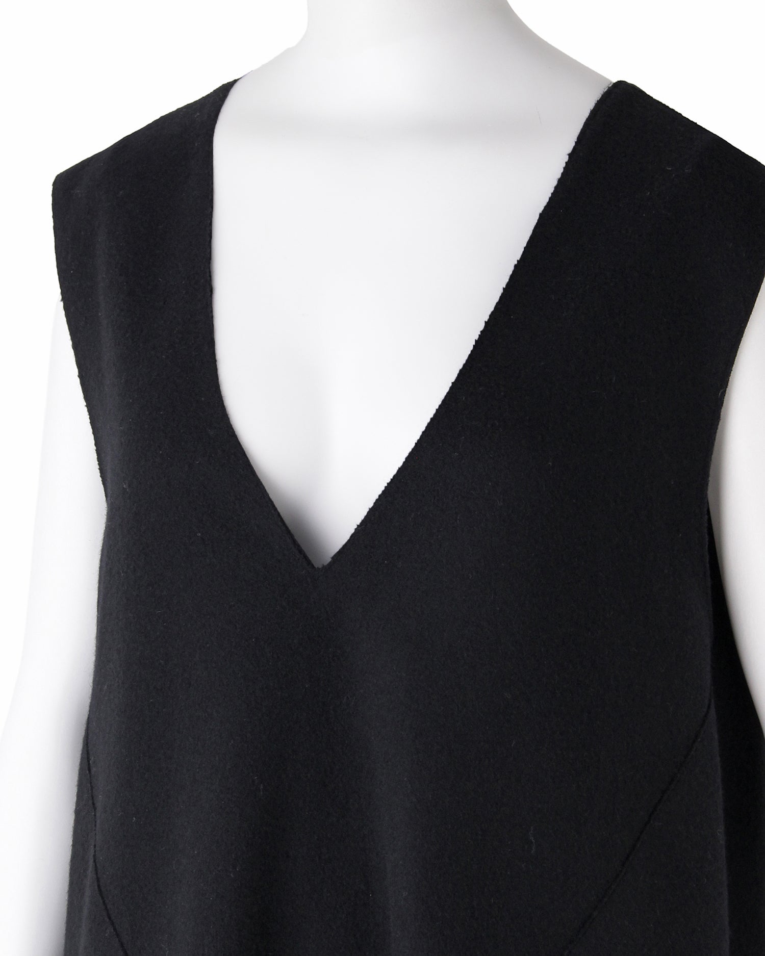 ウールVネックワンピース