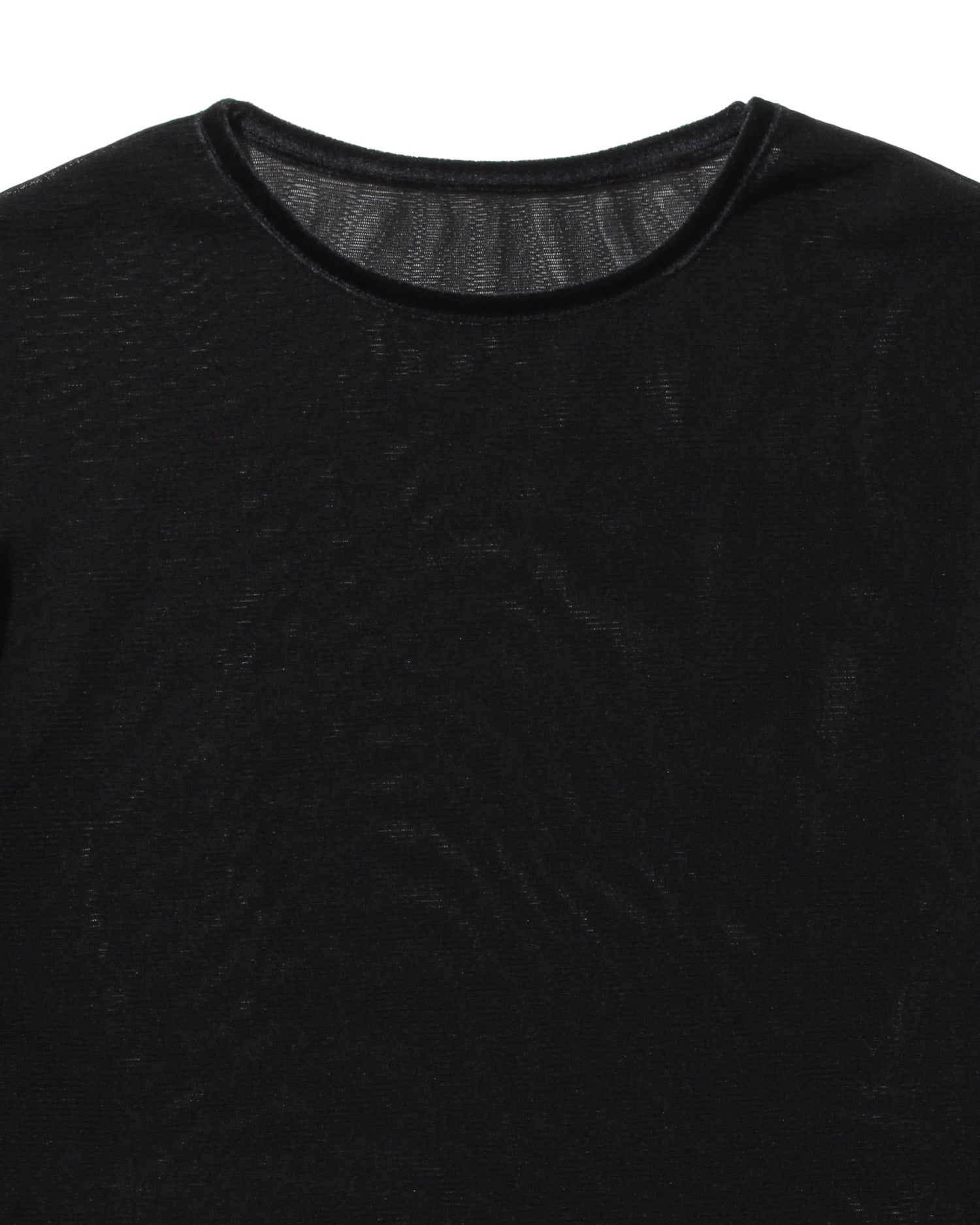 Crew neck tulle pullover &amp;lt;Black&amp;gt;