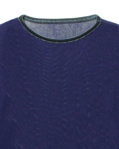 Crew neck tulle pullover &amp;lt;navy&amp;gt;