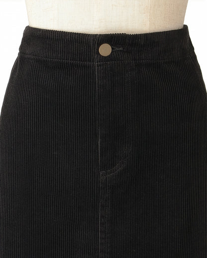 コーデュロイスカート＜ブラック＞