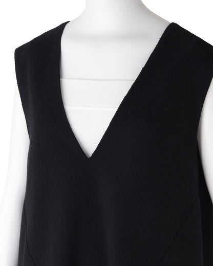 ウールVネックワンピース