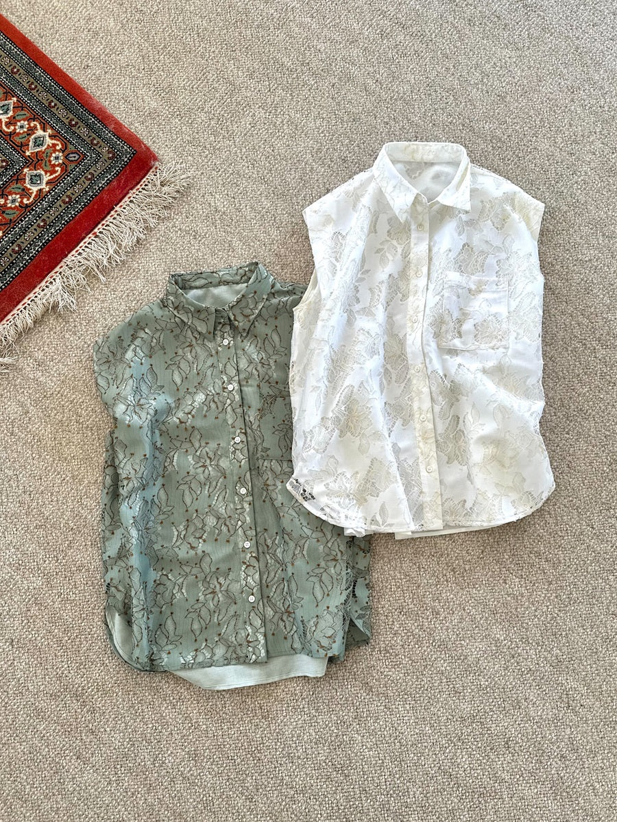 AMARC 大草直子さん レースノースリーブブラウス ホワイト レースノースリーブブラウス＜ホワイト＞ – AMARC LIFE STORE