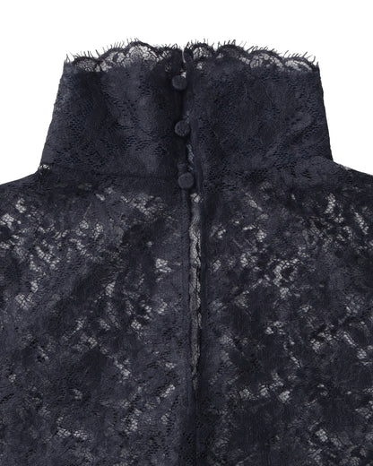 【受注販売】HER. for AMARC リバーレースブラウス＜ネイビー＞