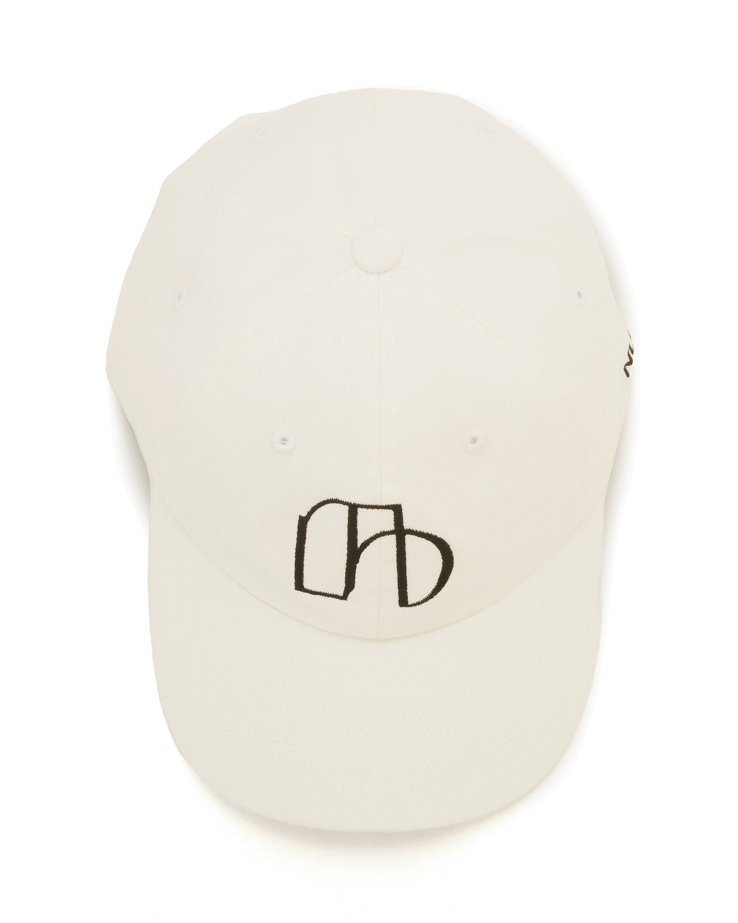 NUMBER.b logo embroidered cap (canvas) &amp;lt;white&amp;gt;