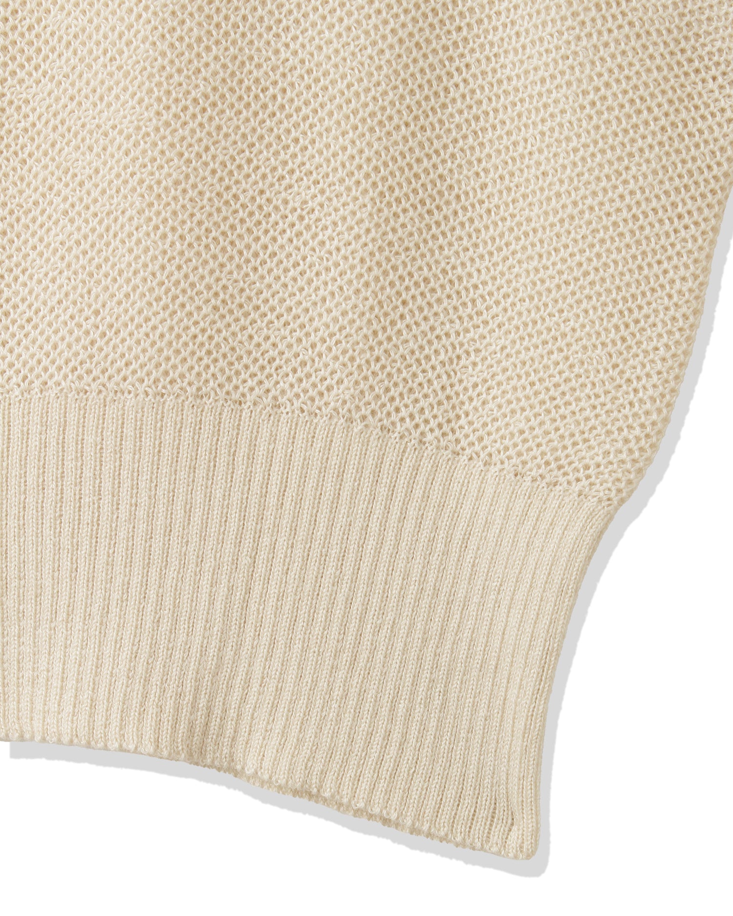 ＜TOQUE＞アルパカシルクハニカムメッシュニット＜オフホワイト＞