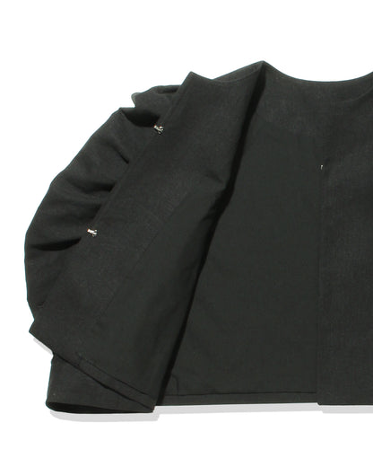 [SOLD OUT] Cotton linen short jacket &amp;lt;Black&amp;gt;