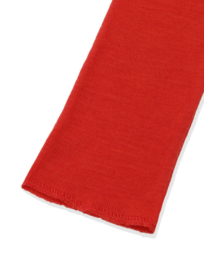 [New Color] Turtleneck Cut-and-Sew <red></red>