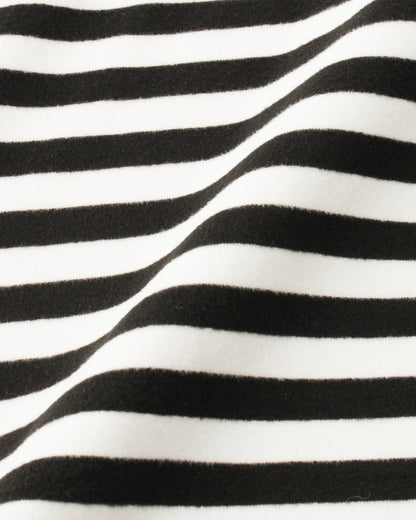 ジャージーカットソー＜ブラック×ホワイト＞