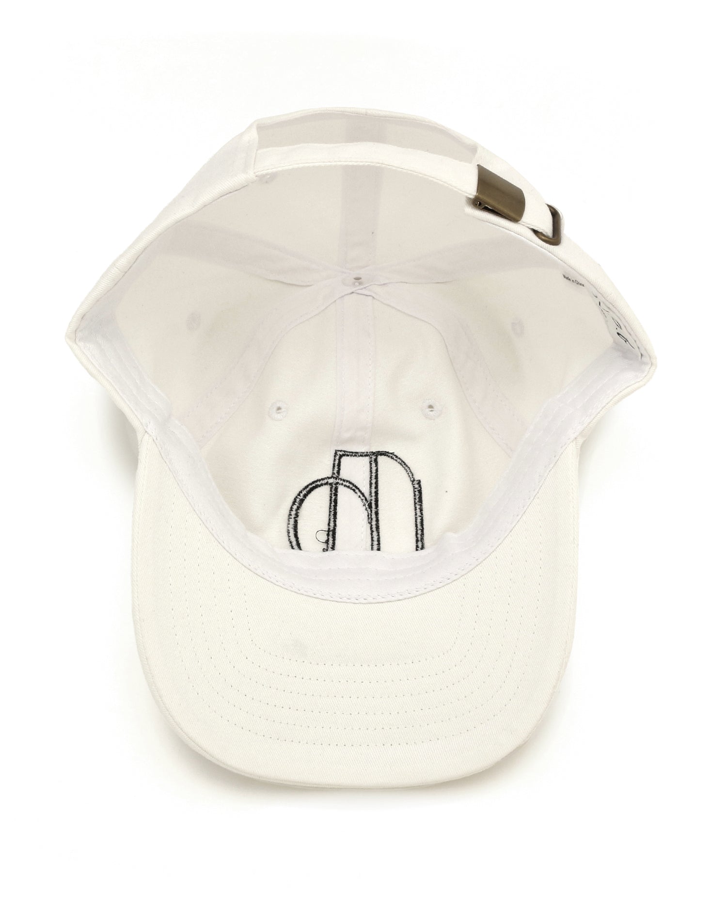 NUMBER.b logo embroidered cap (canvas) &amp;lt;white&amp;gt;