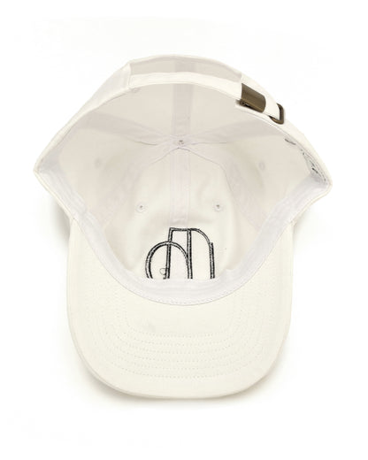 NUMBER.b logo embroidered cap (canvas) &amp;lt;white&amp;gt;