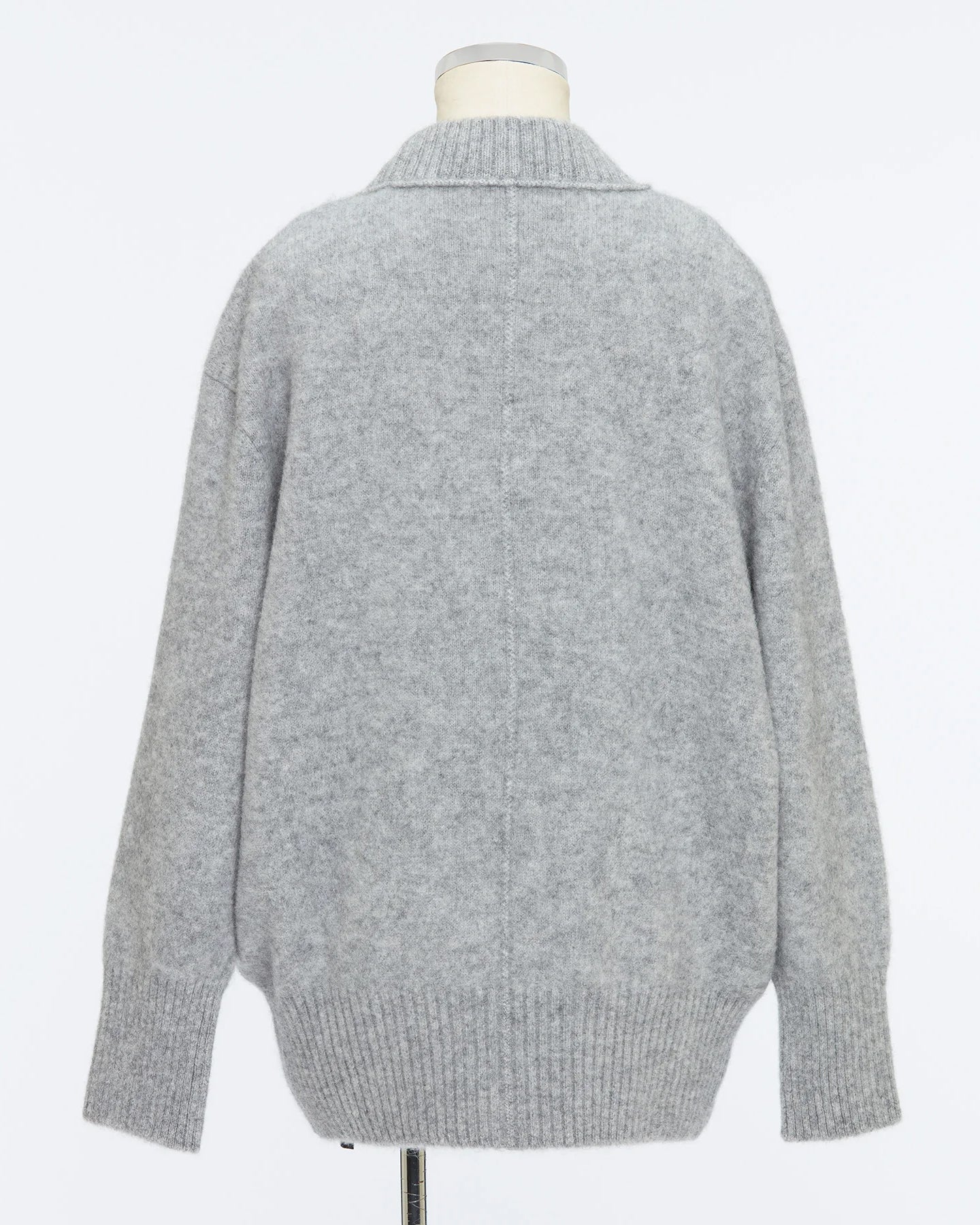 ＜TOQUE＞アルパカウール縮絨ニットカーディガン＜グレー＞