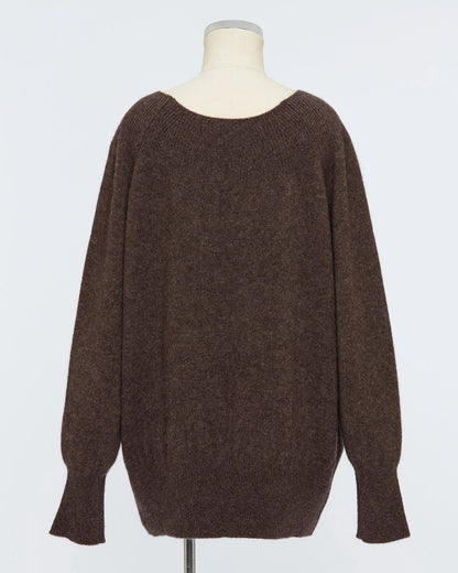 ＜TOQUE＞アルパカウール縮絨ニットラグランスリーブ