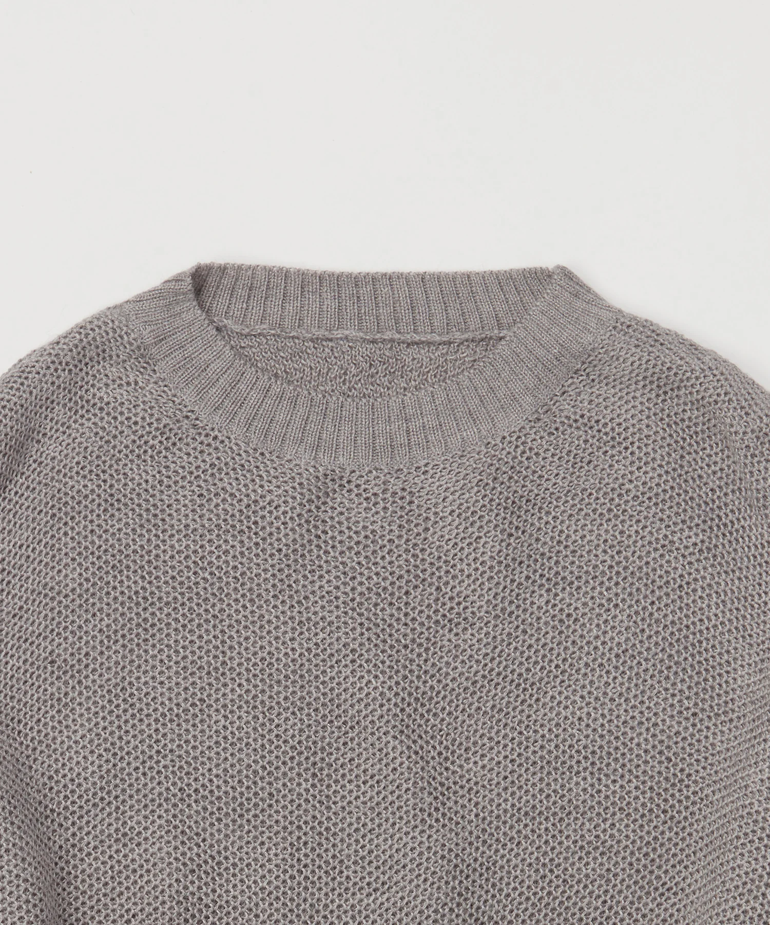 ＜TOQUE＞アルパカシルクハニカムメッシュニット＜グレー＞