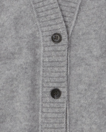 ＜TOQUE＞アルパカウール縮絨ニットカーディガン＜グレー＞