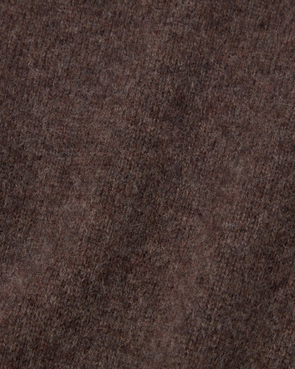 ＜TOQUE＞アルパカウール縮絨ニットカーディガン＜ブラウン＞