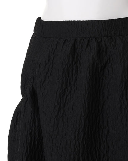 Jacquard gathered skirt &amp;lt;black&amp;gt;