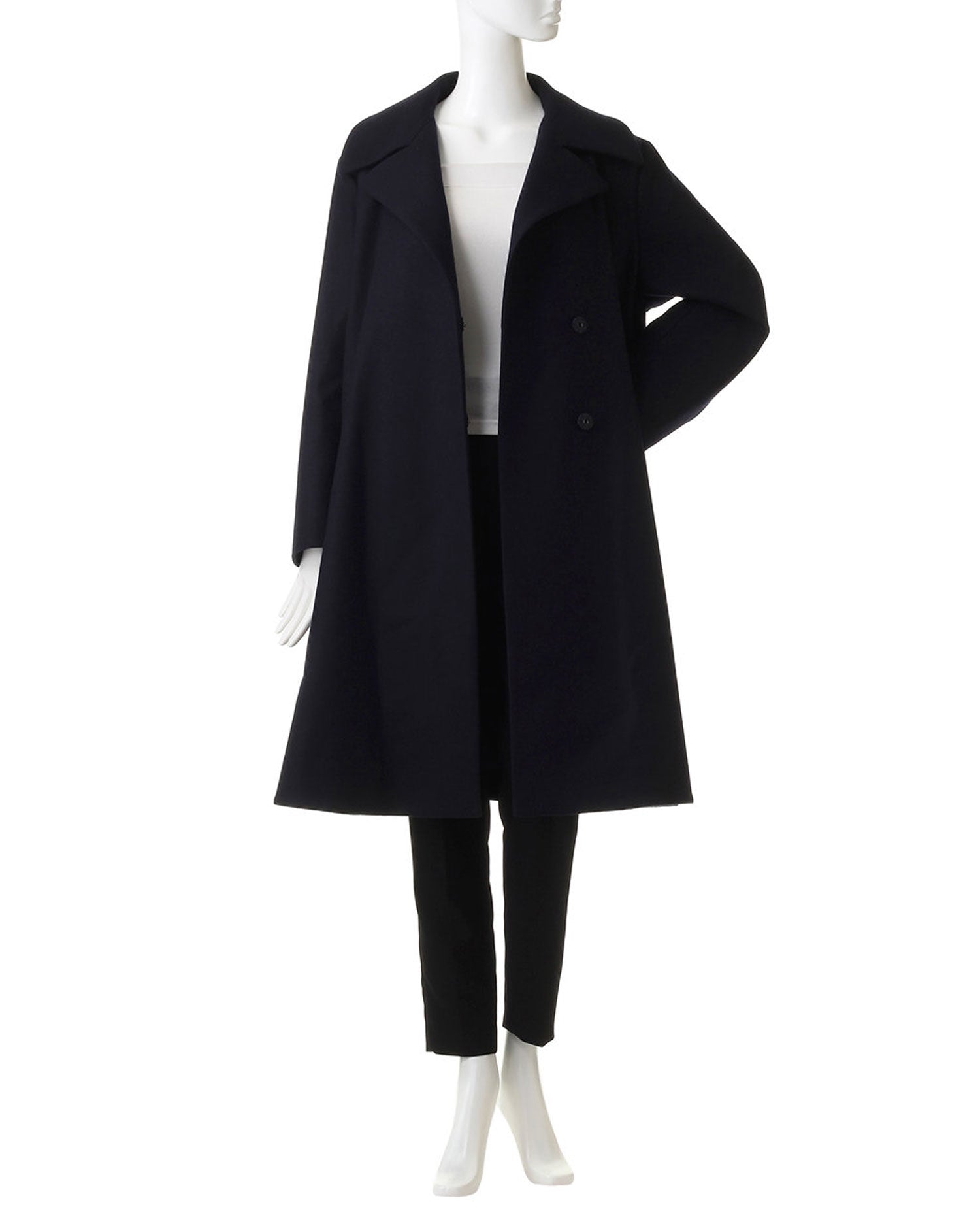 wool flared coat 